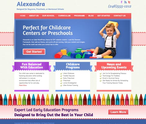 Alexandra | Kids WordPress Theme for Daycares and Preschools