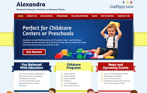 Alexandra: A Kids WordPress Theme