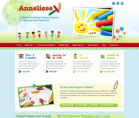 Anneliese: A WordPress School Theme