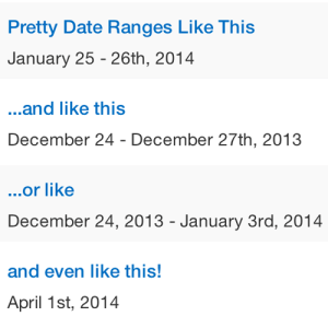 Pretty PHP Date Ranges
