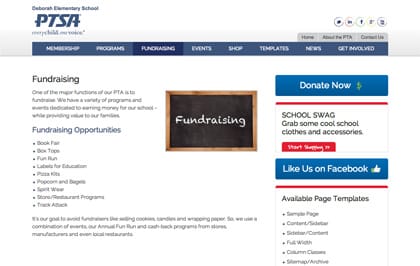 PTA Fundraising Page